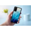 Apsauginis telefono dėklas iKins Samsung Galaxy S20 – mėlyno ežero juoda apdaila