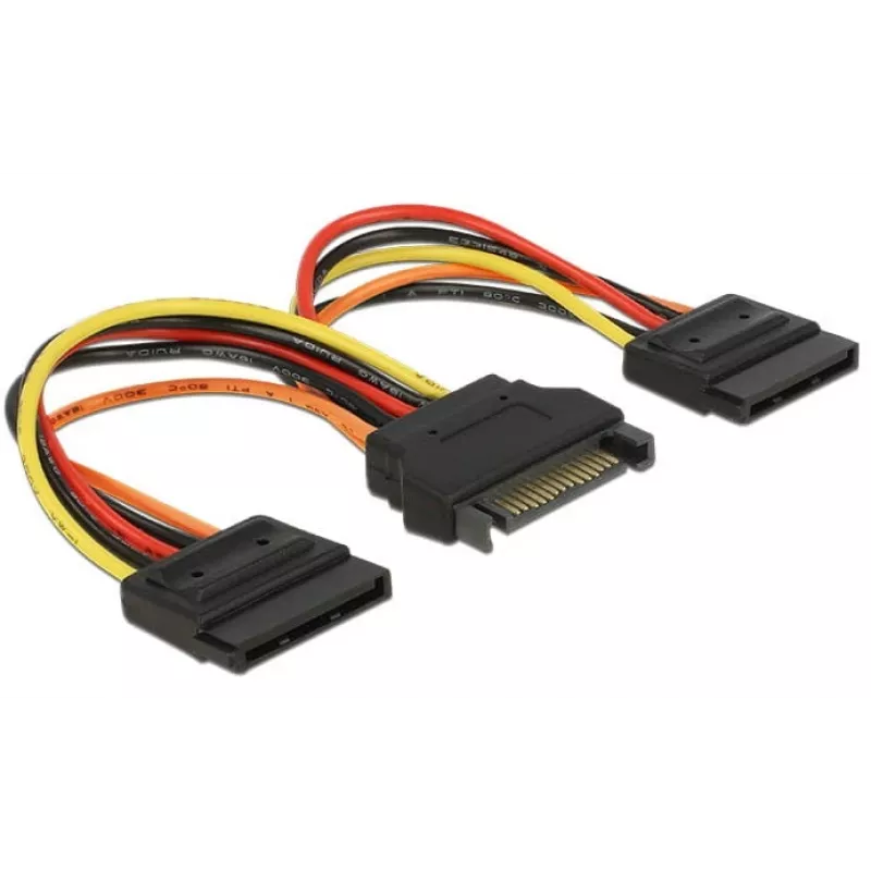 vidinis maitinimo laidas DeLOCK 60143 0,15 m SATA 15 kontaktų