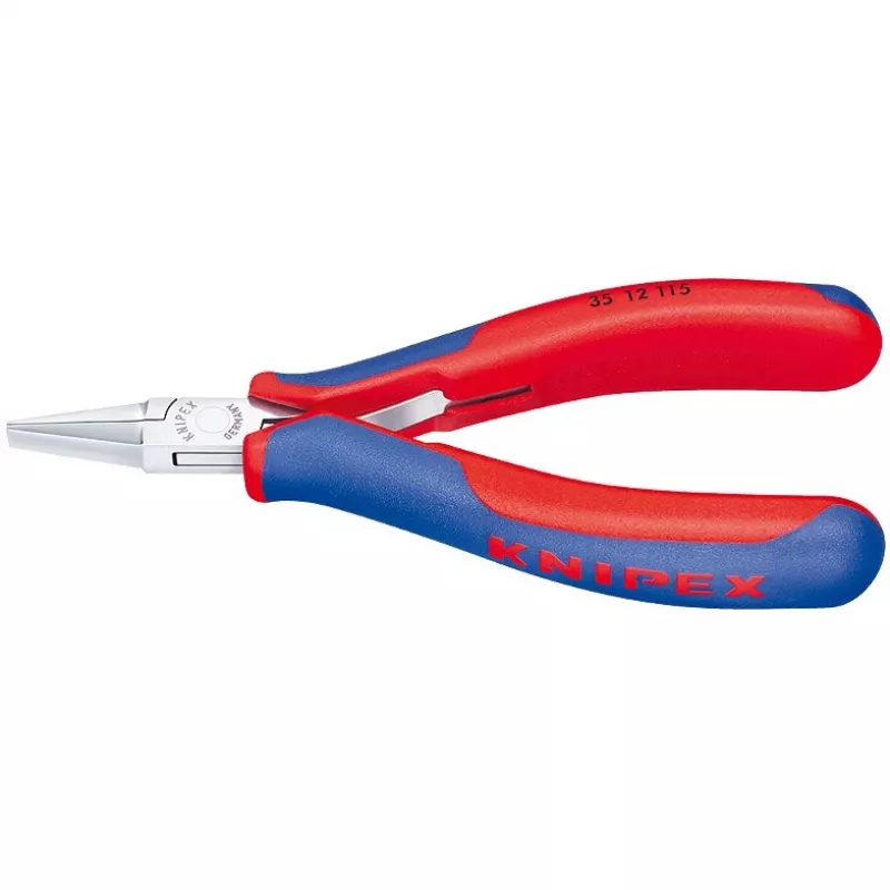 KNIPEX elektronikos sugriebimo replės 115 MM precizinės replės smulkiam surinkimo darbui, pvz., elektronikoje ir tiksliosios mechanikos srityse – sugriebimui, laikymui ir lenkimui – dėžutės jungtis
