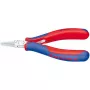 KNIPEX elektronikos sugriebimo replės 115 MM precizinės replės smulkiam surinkimo darbui, pvz., elektronikoje ir tiksliosios mechanikos srityse – sugriebimui, laikymui ir lenkimui – dėžutės jungtis