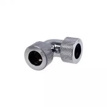 Alphacool HT 13mm HardTube Screw-In Fitting 90° L-jungtis - rievėta - Chromas (17295)