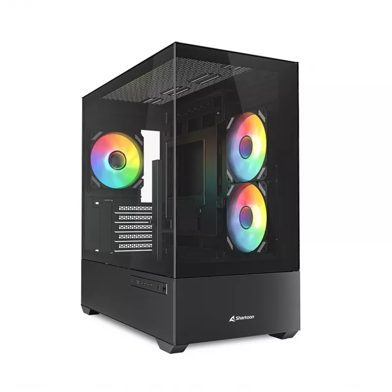 PC korpusas Sharkoon MK6 RGB Midi Tower baltas