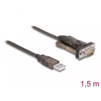 Adapter USB 2.0 Type-A į Serial RS-232 D-Sub 9 kontaktų kištukas DeLOCK 62646