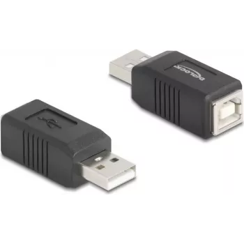 DeLOCK 67202 kabelių jungčių adapteris USB Type-A USB Type-B juodas