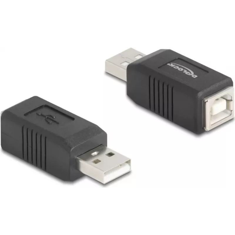 DeLOCK 67202 kabelių jungčių adapteris USB Type-A USB Type-B juodas