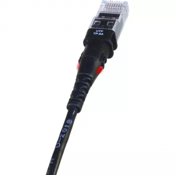 Tinklo kabelis PatchSee TP-6A-U/6 juodas 1,8 m Cat6a F/UTP