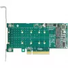 DeLOCK PCI Express x8 kortelė į 2 vidinius NVMe M.2 Key M lizdus su bifurkacija, žemo profilio