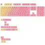 Klavišų dangteliai GLORIOUS GPBT Gradient Grapefruit ANSI išdėstymo PBT dažais įlieti klavišų dangtelių rinkinys