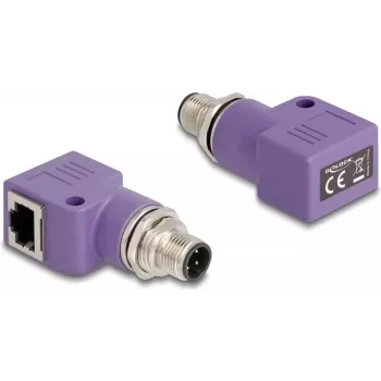 DeLOCK 60679 laido lyties keitiklis M12 RJ45 Violetinė