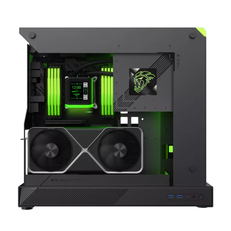 Gamemax korpusas | BLADE CONCEPT | Juoda | ATX | Maitinimo blokas įtrauktas Ne
