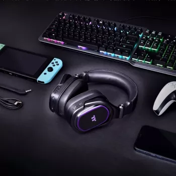 Thermaltake ARGENT H5 RGB, belaidės, žaidimų, 20 - 40000 Hz, 412 g, ausinės, juodos