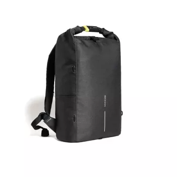 Krepšys XDDESIGN Urban Lite juodas — 21 L (išplečiamas iki 27 L), 15,6 colio nešiojamojo kompiuterio skyrius, vandenį atstumiantis, vežimėlio dirželis