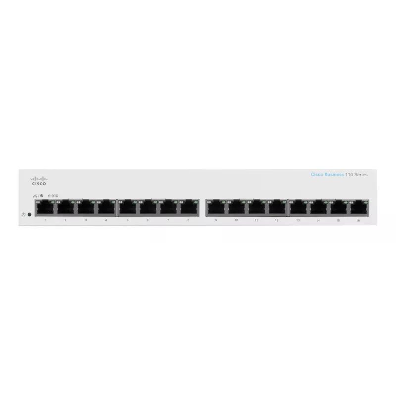 Switch, Cisco CBS110 nevaldomas L2 Gigabit Ethernet 16x RJ-45 (10/100/1000), 1U, 32 Gbps