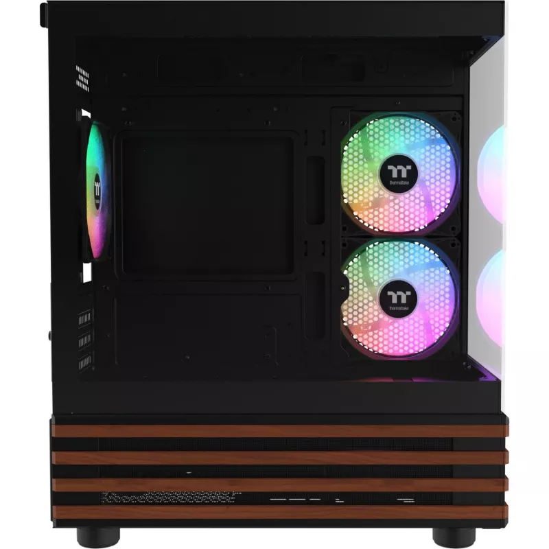 PC Micro Tower Thermaltake View 170 WS ARGB — Micro chassis, Juoda, supports PS2 PSU, 2x 120 mm side + 1x 120 mm rear fans, 2.5/3.5 inch HDD