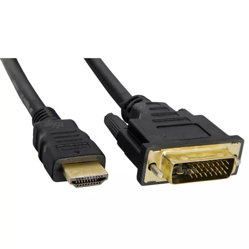 Akyga AK-AV-11 vaizdo kabelio adapteris 1,8 m HDMI Type A (Standard) DVI-D Juodas