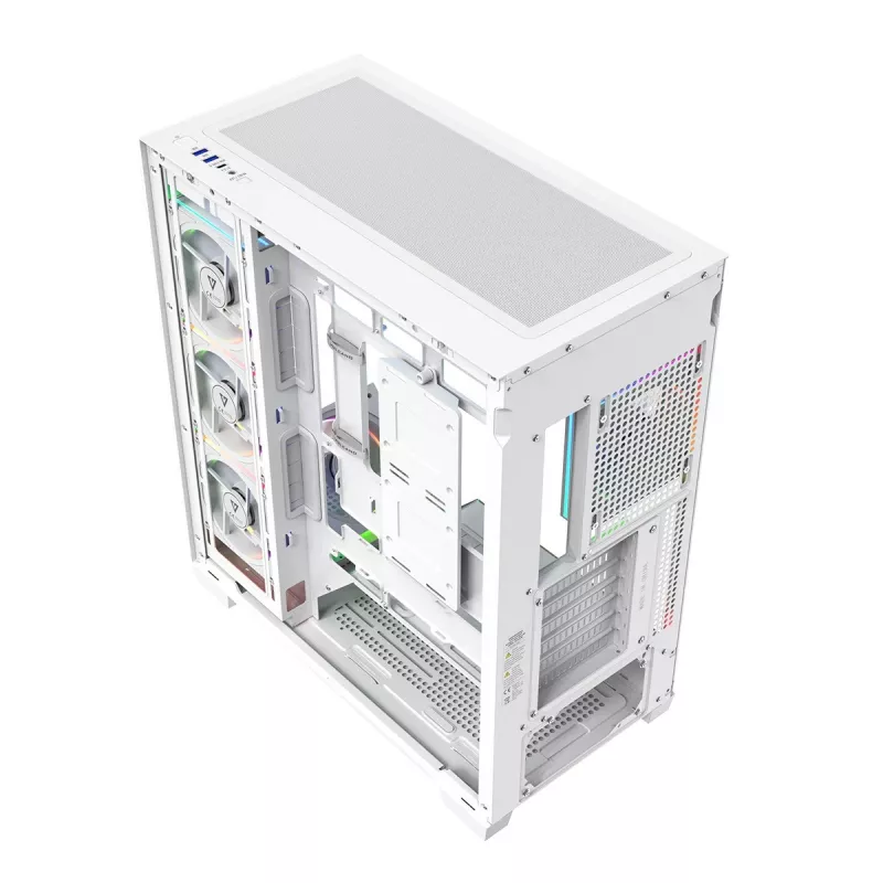 Modecom Volcano Stellar Plus ARGB Midi 5F Baltas