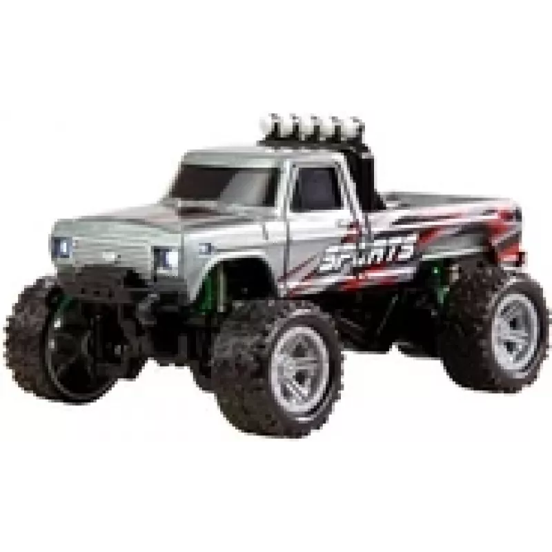 Radijo bangomis valdomas monstrų sunkvežimis Amewi DieCast 1:64 RTR, pilkas, mastelis 1:64