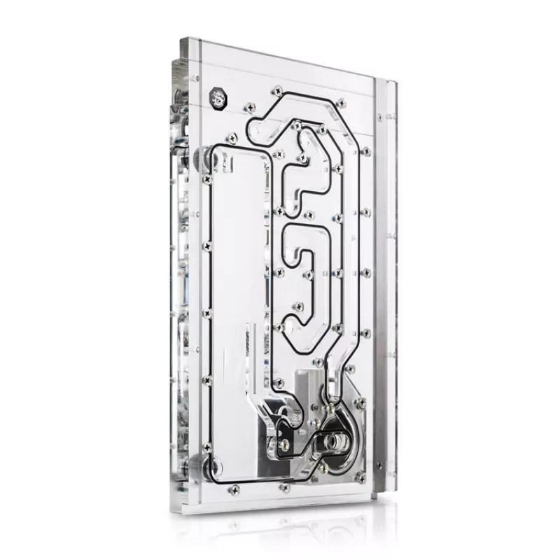 Vandens blokas BitsPower BPTA-WDPO11DS-P5D — skaidrus, 207×317×66,3 mm, 1/4 colio sriegis, 12 V/20 W