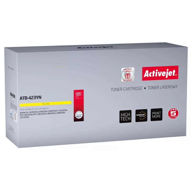 Activejet ATB-423YN toneris (pakaitalas Brother TN-423Y; Supreme; 4000 puslapių; geltonas)