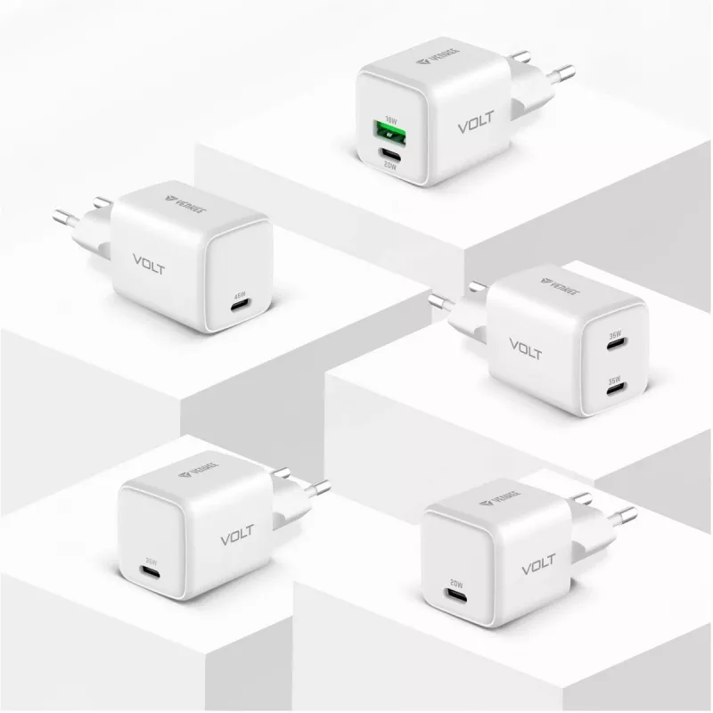 USB-C įkroviklis YENKEE G45 VOLT 45W Power Delivery 3.0, 3A išvestis