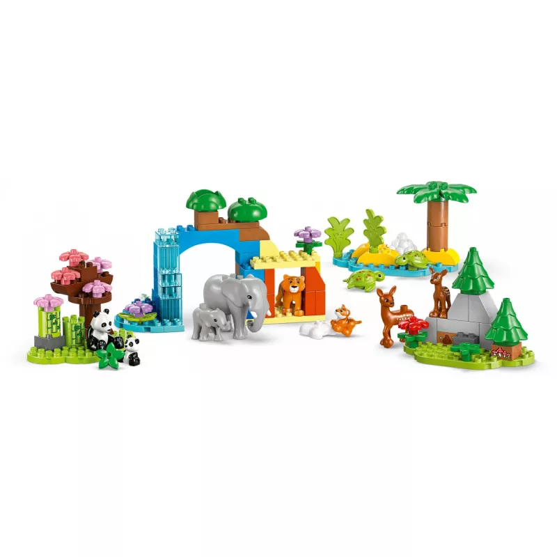 Žaislų rinkinys LEGO DUPLO Town Wild Animal Families 3-in-1 10446 — 92 dalys, amžius 2+, 200×220×340 mm