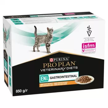 Šlapias kačių maistas Purina Pro Plan Veterinary Diets EN St/Ox Gastrointestinal 10 x 85 g — vištiena, 10×85 g