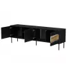 TV spintelė cama meble INSERTO 3D1W 190x40x62 cm juoda su LED