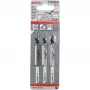 Bosch T 101 BR švaraus pjūvio medienai pjūklelio geležtės, Pjūklelio geležtė, Medienos drožlių plokštė, Medienos plaušo plokštė, Plokštė, Spygliuočių mediena, Didelio anglies kiekio plienas (HCS), Juoda, Nerūdijantis plienas, 2,5 mm, 3 cm