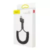 Baseus spyruoklinis laidas Lightning 1m 2A (juodas)