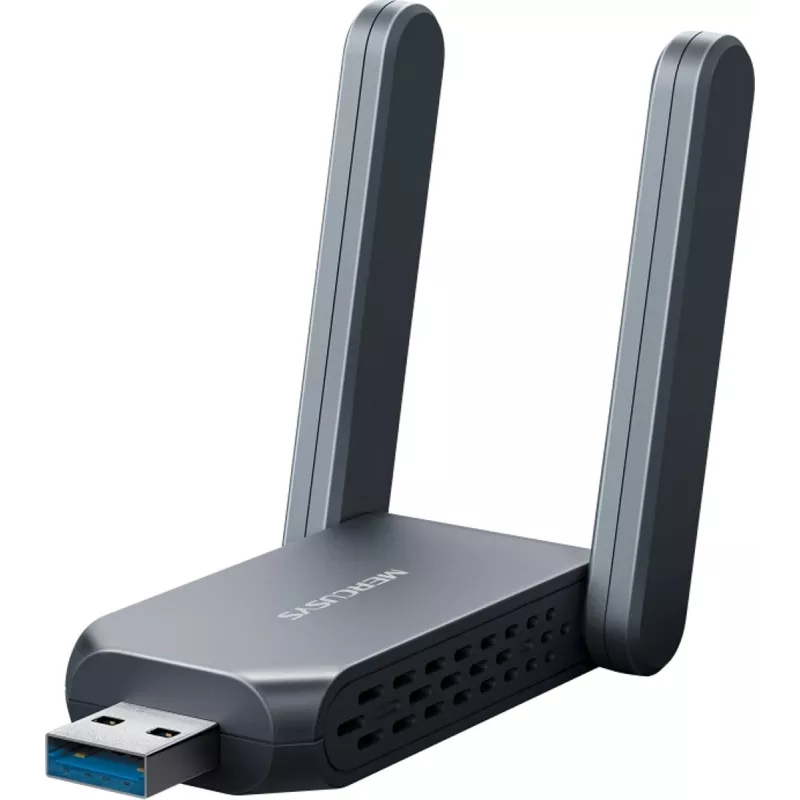 Belaidis USB adapteris MERCUSYS MA37BEH — didelio stiprinimo Wi-Fi 7 (BE6500) USB-C/USB-A suderinamumas