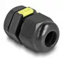 Kabelio sandariklis M12 DELOCK su ventiliacija IP68, plastikinis, juodas, 2 vnt.
