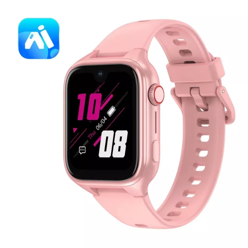 Išmanusis laikrodis Stelio Junior Pro AI 4G ST-SWJ102-PK — vaikų 4G laikrodis, rožinis