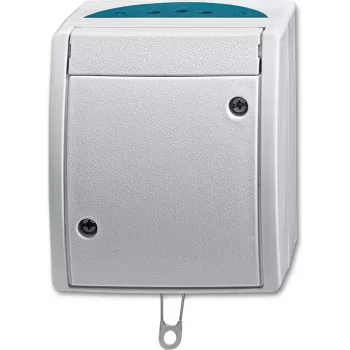 BUSCH JAEGER 2CKA001383A0141 - Zugkettenschalter - Sidabrinis - IP44 - RoHS CE - 250 V - 74 mm