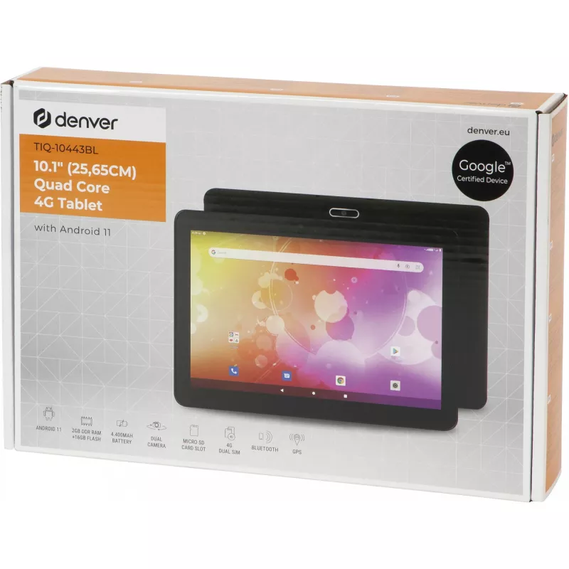Planšetinis kompiuteris Denver TIQ-10443BL 10,1 colio Spreadtrum 1,3 GHz 2 GB RAM 16 GB Android 11