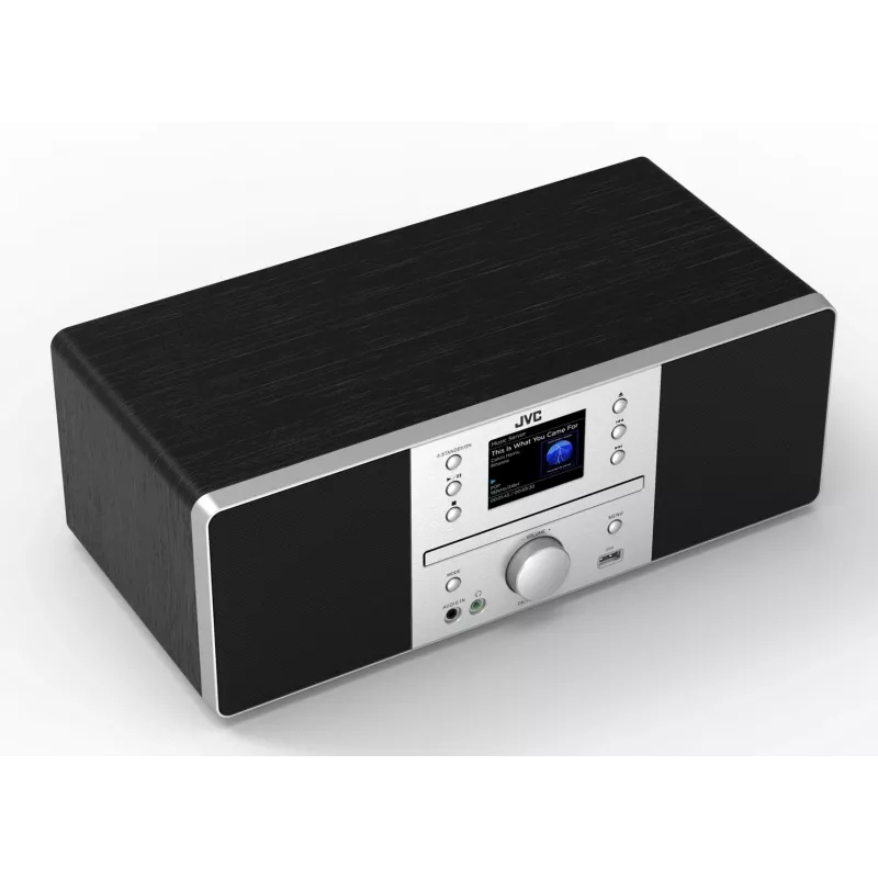Stovo garsiakalbis JVC RD-E874B Bluetooth 20W juoda sidabrinė – ant grindų statoma garso sistema