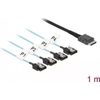 Delock OCuLink - vidinis SAS laidas - SAS 12Gbit/s - OCuLink (SFF-8611) (V) į SATA (V) - 1 m (85829)