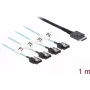 Delock OCuLink - vidinis SAS laidas - SAS 12Gbit/s - OCuLink (SFF-8611) (V) į SATA (V) - 1 m (85829)