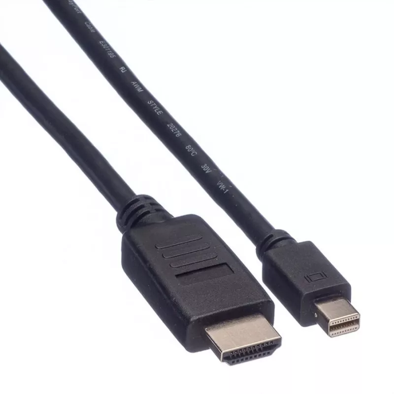Mini DisplayPort laidas VALUE Mini DP-HDTV M/M 2 m