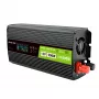 Green Cell Voltage Converter PowerInverter LCD 12 V 500W/1000W automobilinis keitiklis su ekranu – grynos sinusoidės galios adapteris/keitiklis Auto juodas