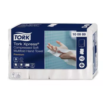 Rankšluostinės servetėlės Tork Xpress Soft Multifold H2, 2 l., 225 lap., 22,2x24 cm, Z, 12 vnt.