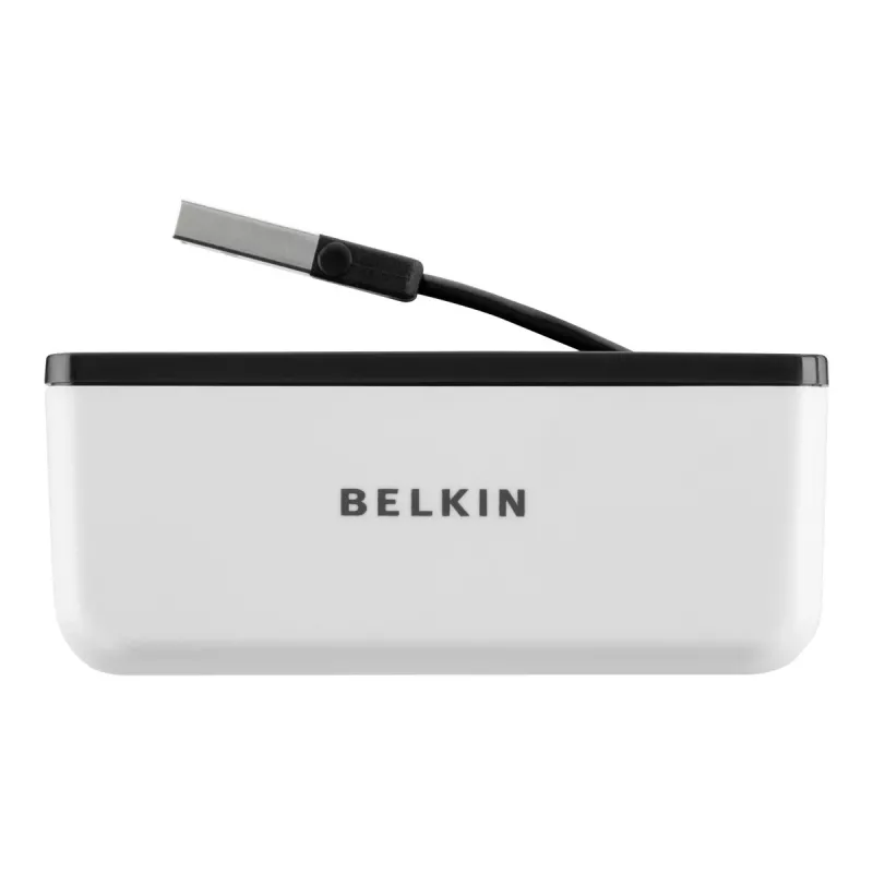 Belkin USB 2.0 4 prievadų kelionių koncentratorius, sidabrinis, F4U021bt