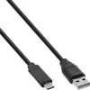 USB 2.0 laidas InLine USB-C į A, 1 m, juodas (B-35731)