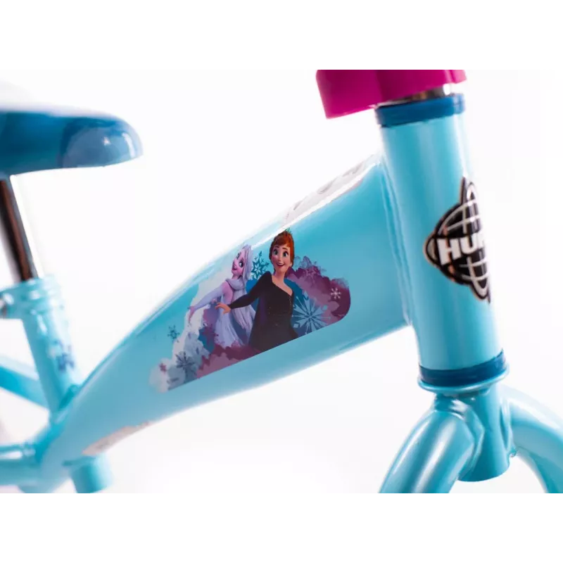 Vaikiškas dviratis HUFFY 12 colių Frozen modelis 27611W — 12 colių ratai, vienos pavaros, stabdymas pedalais