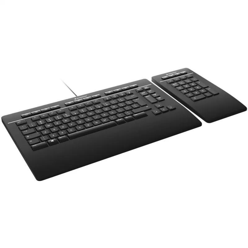 3Dconnexion Keyboard Pro su skaitmeniniu klavišų bloku - klaviatūra ir skaitmeninis klavišų blokas QWERTZ