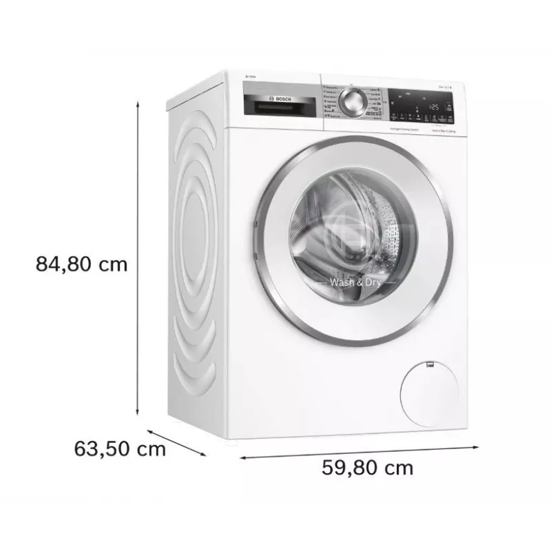 Bosch WNG254A9BY skalbimo-džiovinimo mašina 10,5 kg / 6 kg 1400 aps./min balta