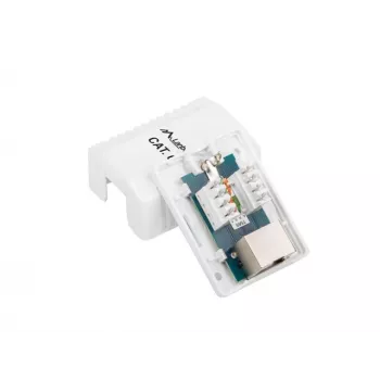 Paviršinis RJ-45 lizdas baltas Lanberg OS6-0001-W