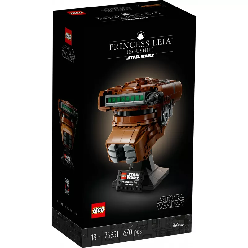 LEGO Star Wars Princesės Lėjos (Boushh) šalmo rinkinys suaugusiems 75351 (670 dalių)