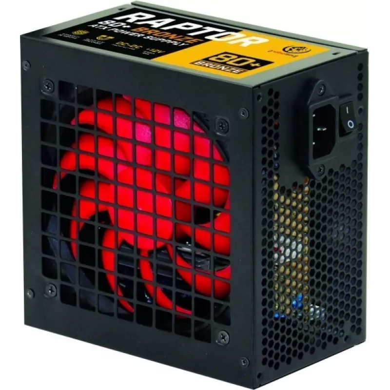 Maitinimo blokas RAPTOR 600W BRONZE 80+, Vienguba linija, DC-DC