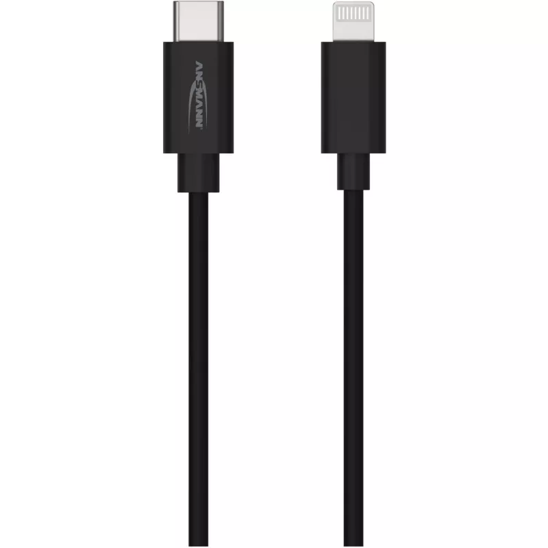 Mobiliojo telefono laidas Ansmann 1700-0106 Juodas USB C Lightning 0,12 m