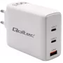 Įkroviklis QOLTEC 100W GaN USB-C Dual PD 5–20V 1,5–5A, 2×USB-C